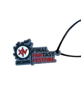 2026 Final Fantasy Festival Silicone Key Tag - Gray & Red